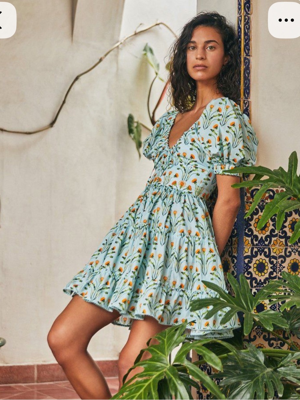Agua by Agua Bendita Manzanilla Diente De Leon Amanecer Cotton Mini Dress
